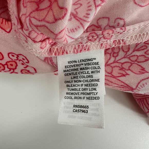 Abound Drop Waist Pink Floral Mini Skirt Flowy Summer Zip Side Womens Small - Picture 4 of 5